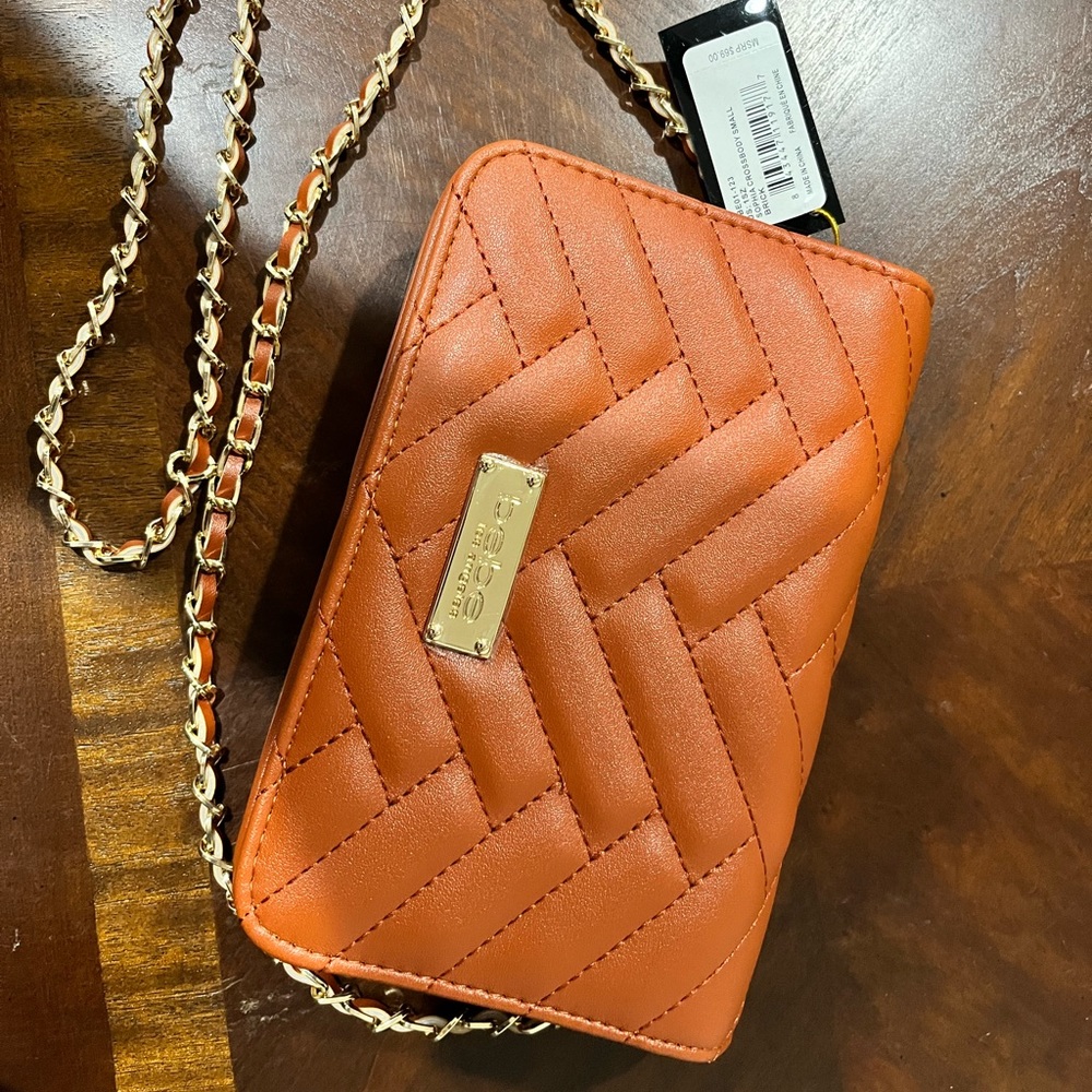 Brand New! Bebe Sophia Crossbody Hand Bag Small Brick